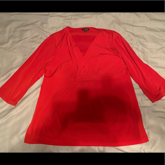 Red dress casual top
